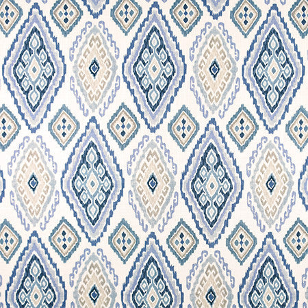 Right Moment Deep Sea by Carole Designer Fabric Bluebell 67% Viscose, 33% Linen Spain 27" V, 13 1/2" H HD 54" - Swanky Fabrics -