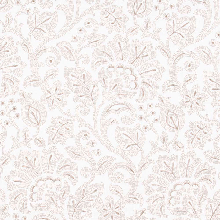 Few Words Natural by Carole Designer Fabric Pink Jade 100% Cotton India N/A Horizontal: 14.5 and Vertical: 24.5 54 - Swanky Fabrics -