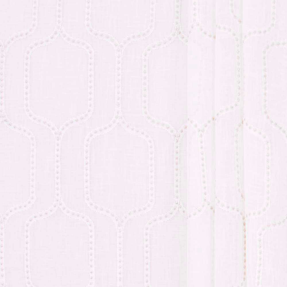 One Off Alabaster by Carole Designer Fabric Sheer Intrigue 100% Polyester India N/A Horizontal: 7.625 and Vertical: 11.75 51 - Swanky Fabrics -