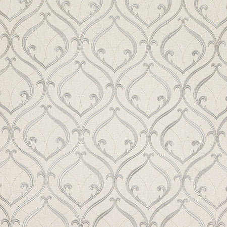 Suspense Builder Silver by Carole Designer Fabric Earth & Stone 50% Polyester, 40% Cotton, 10% Linen China 11 1/2" V, 8 1/2" H 52.5" - Swanky Fabrics -