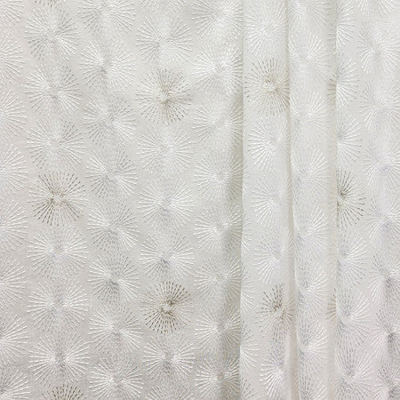 <p>Be Happy Ivory by Carole Designer Fabric</p><p><strong>Required Minimum Quantity Purchase: 2 yards</strong></p><p>Book: Sheer Delight</p><p>Content: Base: 88% Polyester, 12% Cotton Embr: 100% Polyester</p><p>Origin: </p><p>Performance: N/A</p><p>Repeat: 12 1/2" V, 12 5/8" H</p><p>Width: 50 1/2*"</p>