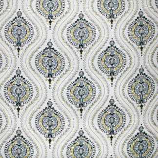 Once Again Charcoal by Carole Designer Fabric Bold Adventure 55% Linen, 45% Rayon China 13 1/2" V, 13 1/2" H 55" - Swanky Fabrics -