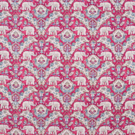 Elephant Parade Vintage Rose by Carole Designer Fabric Jungle Safari 55% Linen, 45% Viscose-Soil Release S Korea Passes 27,000 Double Rubs Wyzenbeek Horizontal: 13 1/2" and Vertical: 13 1/2" V 54" - Swanky Fabrics -