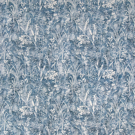 Across The Pond Lapis by Carole Designer Fabric English Garden 73% Polyester, 27% Viscose N/A 21 1/2" V, 18" H 54" - Swanky Fabrics -