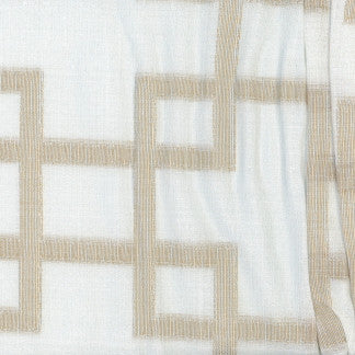 Every Corner Taupe by Carole Designer Fabric Sheer Wonder 100% Polyester TURKEY N/A Horizontal: 7" and Vertical: 7 1/2" 118" - Swanky Fabrics -