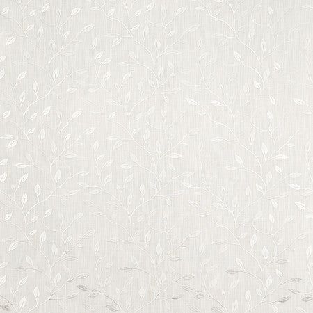 Looking Good Bright White by Carole Designer Fabric Oasis 100% Polyester India 12 5/8" V, 13" H 51.5" - Swanky Fabrics -
