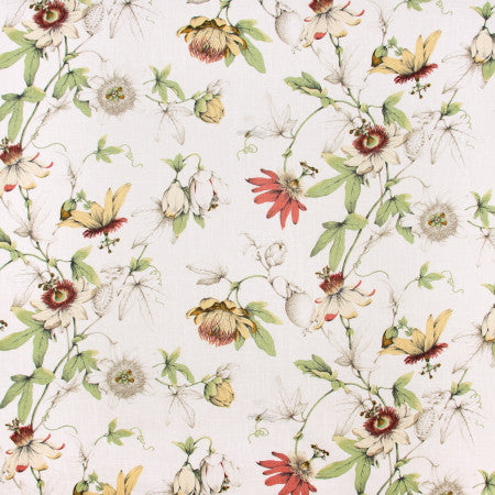 Dear Diary White Tea by Carole Designer Fabric VIBRANCE 55% Linen, 45% Rayon- Soil & Stain Repellent Finished In USA Passes 15,000 Double Rubs Wyzenbeek Horizontal: 27 " D and Vertical: 25 1/4" V 54" - Swanky Fabrics -
