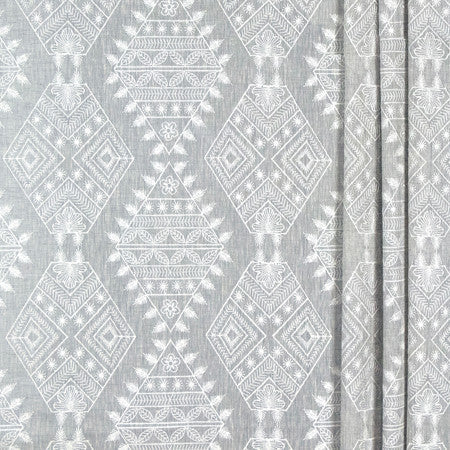 <p>For A Lifetime Pewter by Carole Designer Fabric</p><p><strong>Required Minimum Quantity Purchase: 2 yards</strong></p><p>Book: Sheer Delight</p><p>Content: Base: 35% Cotton, 35% Linen, 17% Viscose, 13% Polyester Embr: 50% Cotton, 50% Viscose</p><p>Origin: </p><p>Performance: N/A</p><p>Repeat: 9 1/2" V, 10 7/8" H</p><p>Width: 54*"</p>