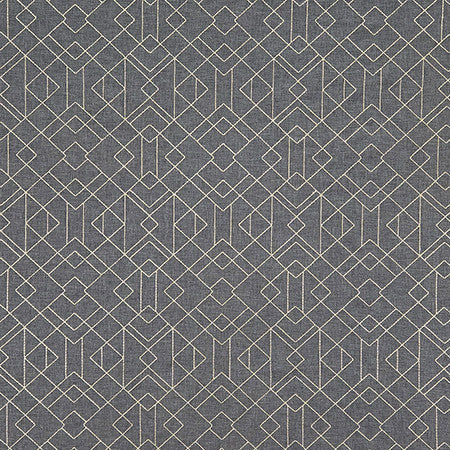 Crystal Palace Black Tie by Carole Designer Fabric Shape Shifter Base: 52% Polyester, 48% Cotton Embr: 100% Zari India 9 1/2" V, 10 1/4" H 51" - Swanky Fabrics -