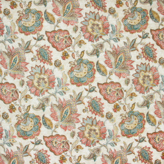 Vintage Touch Copper by Carole Designer Fabric Refined Beauty 55% Linen, 45% Viscose, Water & Soil Rep South Korea 27 1/2" V, 26" H 55" - Swanky Fabrics -