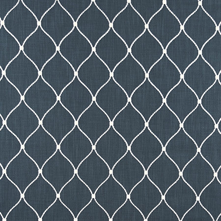 Made You Smile Indigo by Carole Designer Fabric From The Heart 100% Polyester India 6,000 Wyzenbeek Double Rubs 6 3/8" V, 4 1/2" H 53" - Swanky Fabrics -
