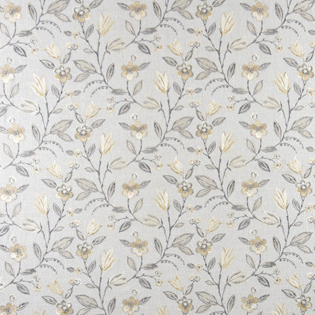 Bloom Away Moonstone by Carole Designer Fabric From The Heart 58% Cotton, 42% Polyester India 12 1/2" V, 13 1/8" H 52.25" - Swanky Fabrics -