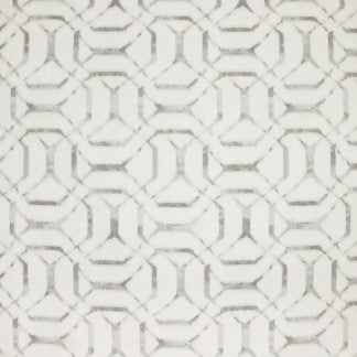 Partition Silver by Carole Designer Fabric Waterfront 100% Cotton, Stain Repellent India Passes 15,000 Double Rubs Wyzenbeek Horizontal: 13 1/2" and Vertical: 25 1/4" V 55" - Swanky Fabrics -