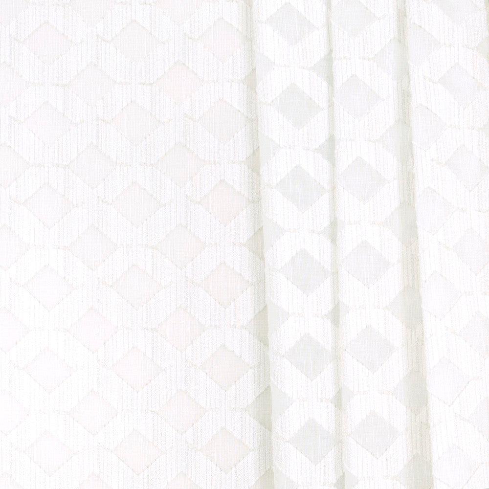 Diamond Path Beige by Carole Designer Fabric Sheer Marvel 100% Polyester TURKEY N/A Horizontal: 4 and Vertical: 375 118 - Swanky Fabrics -