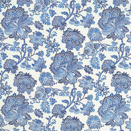 Know The Plot Porcelain Blue by Carole Designer Fabric Bluebell 55% Linen, 45% Viscose-Soil Repellent S Korea 12,000 Wyzenbeek Double Rubs 27" V, 27 3/8" H HD 55.5" - Swanky Fabrics -