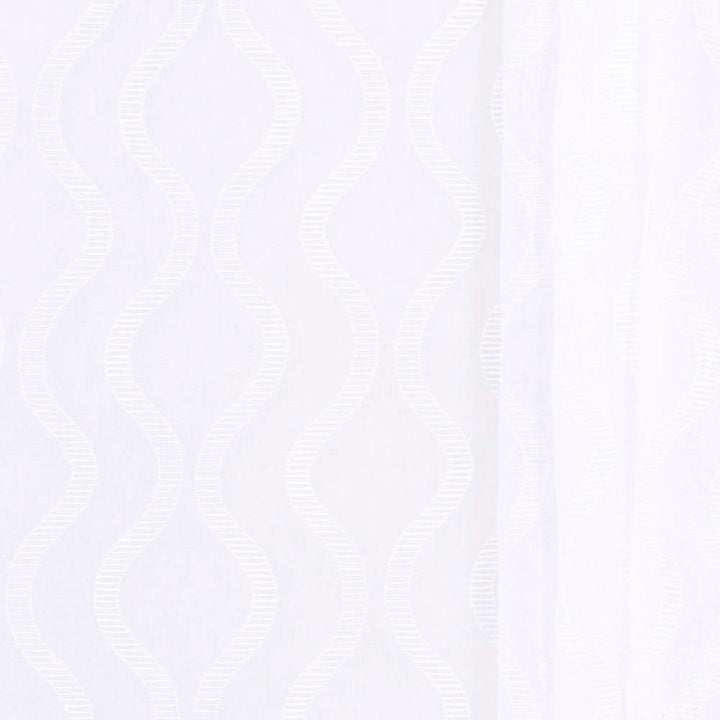 Palace Arch White by Carole Designer Fabric Sheer Intrigue 100% Polyester China N/A Horizontal: 9.125 and Vertical: 6 54 - Swanky Fabrics -