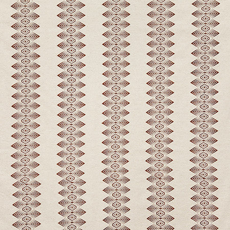 Will It End Redstone by Carole Designer Fabric Dawn & Dusk Base: 38% Viscose, 31% Polyester, 31% Linen. Embr: 100% Rayon China 1" V, 5" H 54" - Swanky Fabrics -
