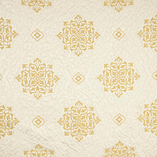 Encapsulated Gold by Carole Designer Fabric Silver Screen 100% Polyester China N/A 14" V, 14" H 54" - Swanky Fabrics -