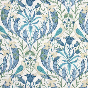 Carole Fabric Two Birds Robins Egg