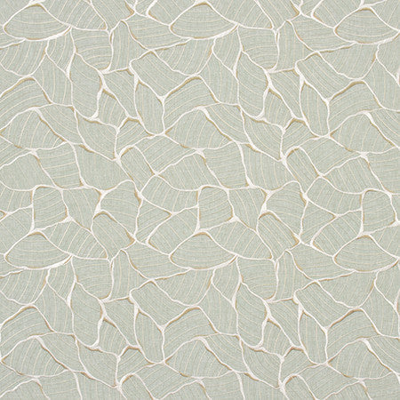 River Bridge Seafoam by Carole Designer Fabric Jade 60% Polyester, 30% Cotton, 10% Linen India 15 3/8" V, 11 3/8" H 52" - Swanky Fabrics -