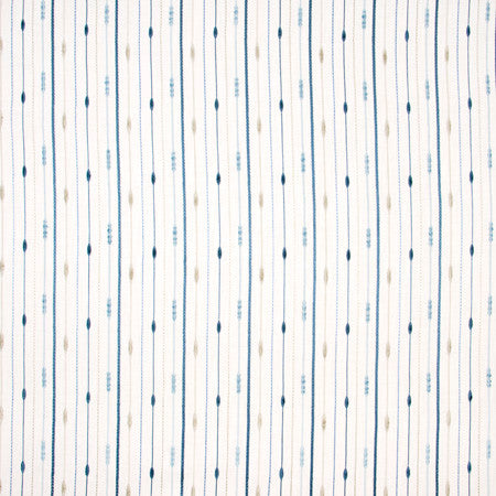 In A Row Bluejay by Carole Designer Fabric Haven 100% Polyester India Passes 30,000 Double Rubs Wyzenbeek </p><p>Repeat: 6 1/4" V, 5 1/4" H 5275" - Swanky Fabrics -