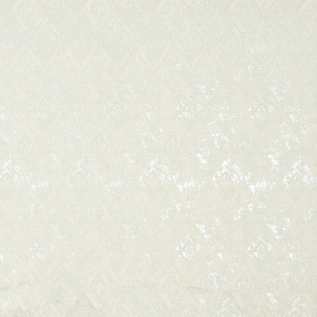 Hologram Silver by Carole Designer Fabric Birch 93% Polyester, 7% Metallic Turkey 8 1/4" V, 7" H 54" - Swanky Fabrics -