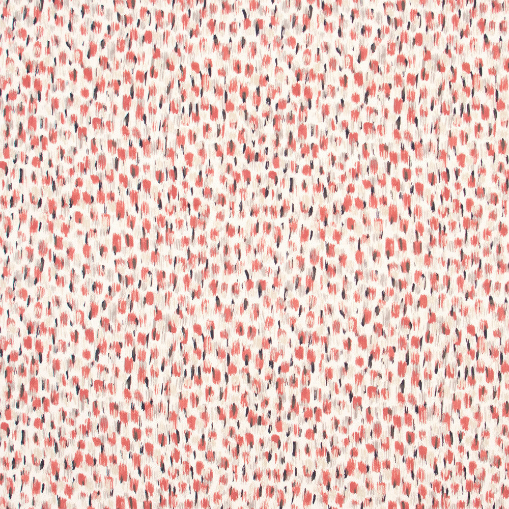 When In Doubt Coral by Carole Designer Fabric Azalea 100% Cotton India Passes 15,000 Double Rubs Wyzenbeek Horizontal: 14.25 and Vertical: 13.75 57.5 - Swanky Fabrics -