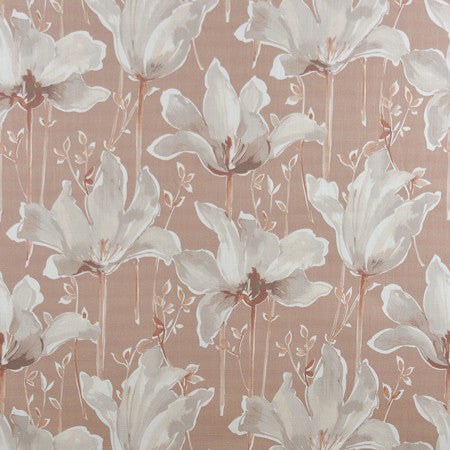 Lotus Blooms Blush by Carole Designer Fabric Muse 100% Cotton India 24" V, 27" H 54" - Swanky Fabrics -