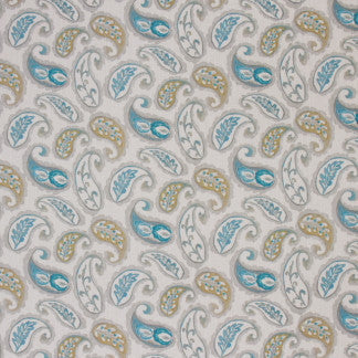 Dallying Caribbean by Carole Designer Fabric Reflection Pool 100% Polyester China Passes 50,000 Double Rubs Wyzenbeek Horizontal: 18" and Vertical: 18" V 54" - Swanky Fabrics -