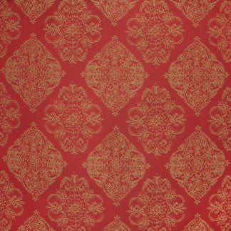 Made Famous Scarlet by Carole Designer Fabric Treasure Trove 100% Polyester CHINA N/A Horizontal: 14 1/4" and Vertical: 16 1/2" V 55" - Swanky Fabrics -