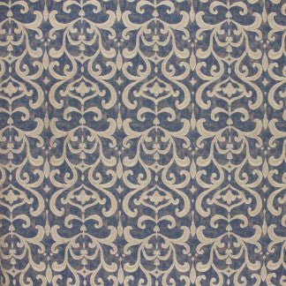 Family Heirloom Navy by Carole Designer Fabric Emerald Ocean 65% Polyester, 35% Viscose Turkey N/A Horizontal: 11 1/8" and Vertical: 16 1/2" 55" - Swanky Fabrics -
