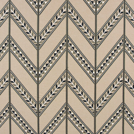 At This Moment Ashen by Carole Designer Fabric Harvest 60% Polyester, 40% Cotton India 15 1/8" V, 12 3/8" H 50.75" - Swanky Fabrics -