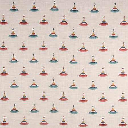 Fan Out Primrose by Carole Designer Fabric Well-Traveled 86% Polyester, 9% Rayon, 5% Linen China 60,000 Wyzenbeek Double Rubs 5 3/4" V, 4 1/2" H 55" - Swanky Fabrics -