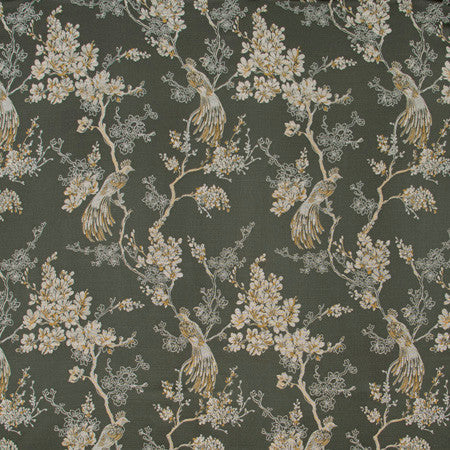 Bird In Waiting Graphite by Carole Designer Fabric Birch 63% Polyester, 37% Viscose India N/A </p><p>Repeat: 20 5/8" V, 13 1/2" H 51" - Swanky Fabrics -