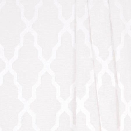 In The Path White by Carole Designer Fabric Sheer Marvel 90% Polyester, 10% Linen CHINA N/A Horizontal: 14 1/2" and Vertical: 7 1/2" V 118" - Swanky Fabrics -