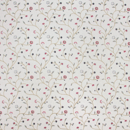 Falling In Love Potpourri by Carole Designer Fabric COCONUT CREAM 52% Cotton, 48% Polyester India Passes 30,000 Double Rubs Wyzenbeek 9 1/4" V, 9 1/4" H 53" - Swanky Fabrics -