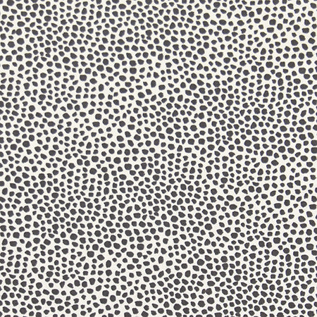 Dot Away Jet by Carole Designer Fabric Moonstone 100% Cotton Usa 6 3/4" V, 13 1/2" H HD 56.5" - Swanky Fabrics -