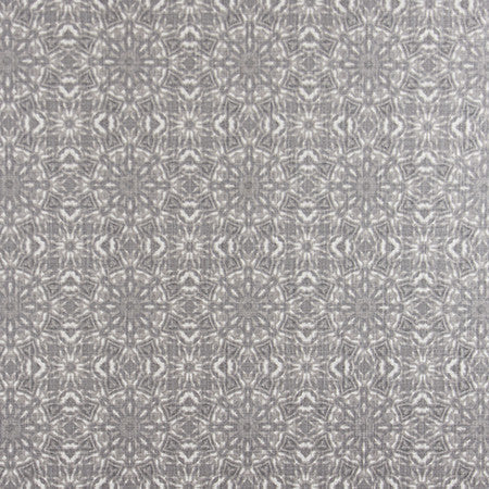 Hidden Sun French Grey by Carole Designer Fabric Well-Traveled 100% Cotton USA 30,000 Wyzenbeek Double Rubs 6 3/4" V, 6 3/4" H 54" - Swanky Fabrics -