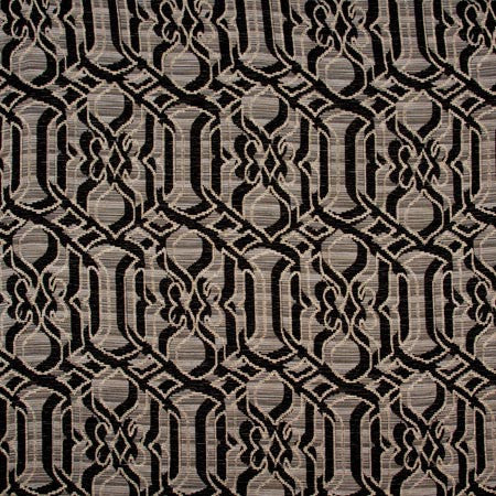 Woven Wonder Ebony by Carole Designer Fabric ONYX & IVORY 80% Polyester, 15% Acrylic, 5% Linen Turkey Passes 25,000 Circular Rubs Martindale 24" V, 13 1/2" H 55" - Swanky Fabrics -