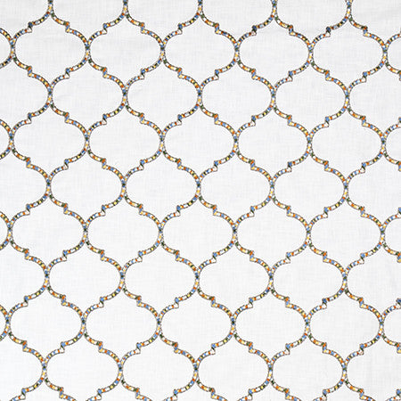 River Current Emerald Sunset by Carole Designer Fabric Go West Base 100% Cotton Embr 100% Viscose N/A 7 1/2" V, 6 1/4" H 50*" - Swanky Fabrics -