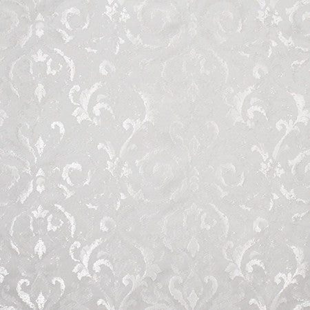 Kindness Within Silver by Carole Designer Fabric Wellington 100% Polyester CHINA 40,000 Wyzenbeek Double Rubs 13 1/4" V, 14 1/2" H 55" - Swanky Fabrics -