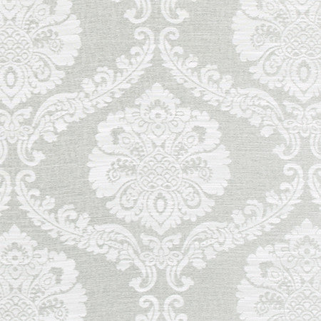 Misty Waters Sterling by Carole Designer Fabric SILVER FOX 60% Viscose, 40% Polyester China N/A 13 3/4" V, 15 3/8" H 56" - Swanky Fabrics -