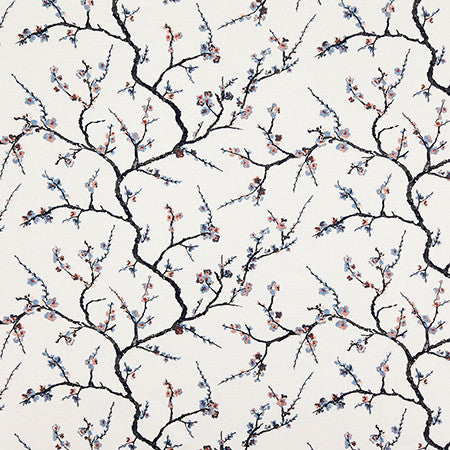 Find The Beauty Charcoal by Carole Designer Fabric First Impressions Base: 50% Poly, 50% Cotton Embr: 60% Poly, 40% Cotton India 15 3/8" V, 25 1/8" H 50" - Swanky Fabrics -