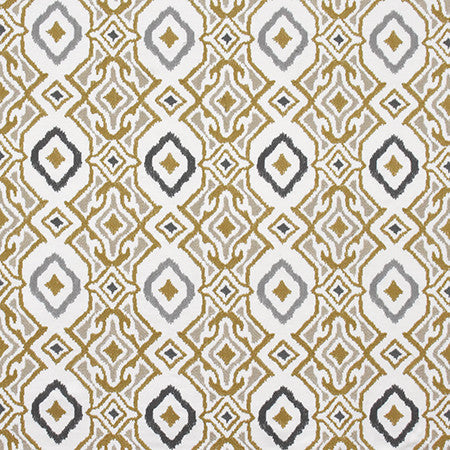 Forever Means Golden by Carole Designer Fabric Artisan Base: 100% Cotton. Embr: 60% Cotton, 40% Spun Poly INDIA 15"V, 6 1/2" H 52" - Swanky Fabrics -