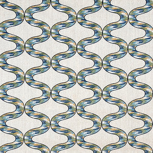 Carole Fabric Curves Ahead Blue Green