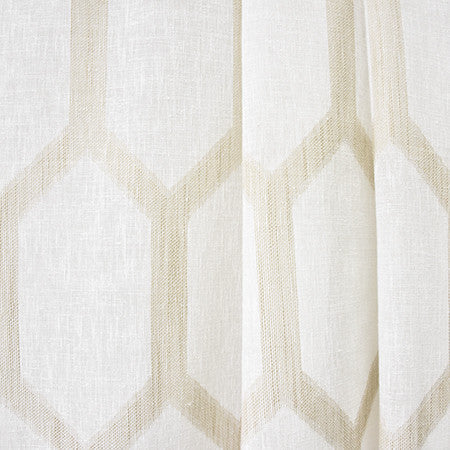 To The Point Fawn by Carole Designer Fabric Sheer Luxury 85% Polyester, 15% Cotton-Weighted Hem INDIA N/A 13 1/2" V, 4 1/2" H 116" - Swanky Fabrics -