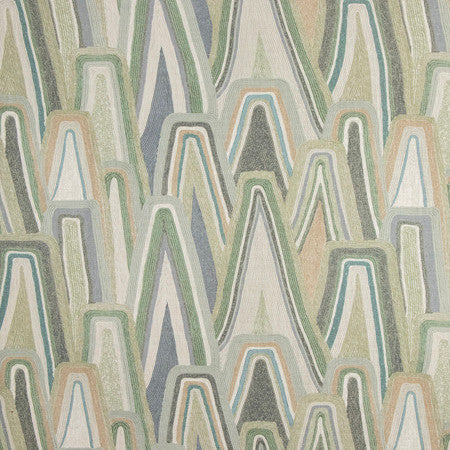 Busy Lives Prairie by Carole Designer Fabric Serene Green 85% Polyester, 15% Linen 30,000 Wyzenbeek Double Rubs 20" V, 27" H 55" - Swanky Fabrics -