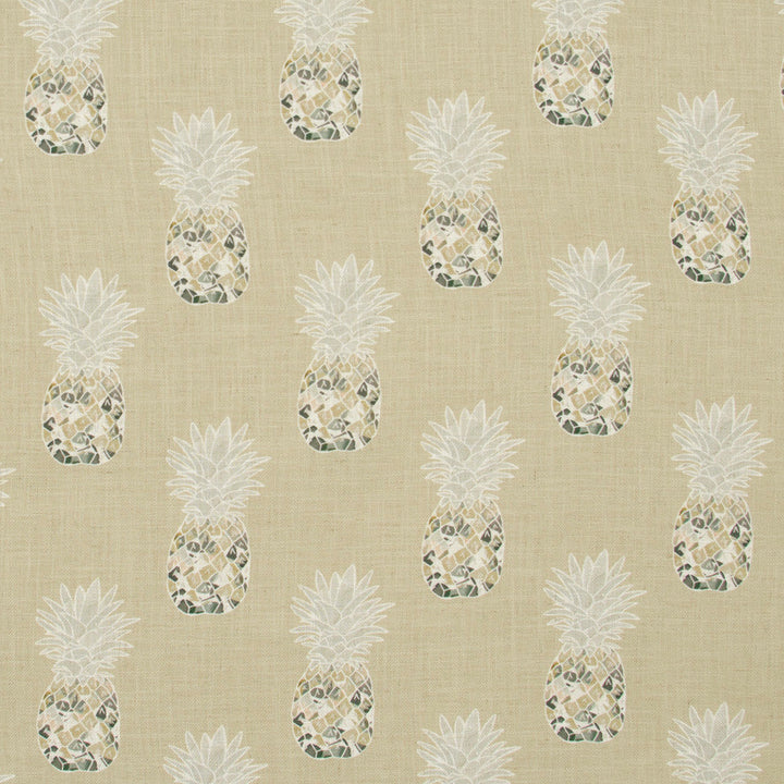 Happy Pineapple Straw by Carole Designer Fabric Lemongrass 95% Polyester, 5% Linen China Passes 50,000 Double Rubs Wyzenbeek Horizontal: 8.75 and Vertical: 10.5 58 - Swanky Fabrics -