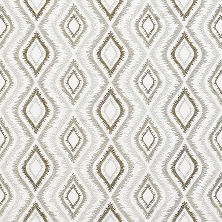 More Involved Mineral by Carole Designer Fabric Jade 66% Cotton, 34% Polyester India 7 7/8" V, 9 7/8" H 50" - Swanky Fabrics -