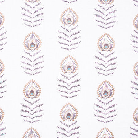 Peacock Feather Ivory by Carole Designer Fabric Lemongrass 60% Polyester, 30% Viscose, 10% Cotton China N/A Horizontal: 10 1/2" and Vertical: 11 3/4" V 52" - Swanky Fabrics -